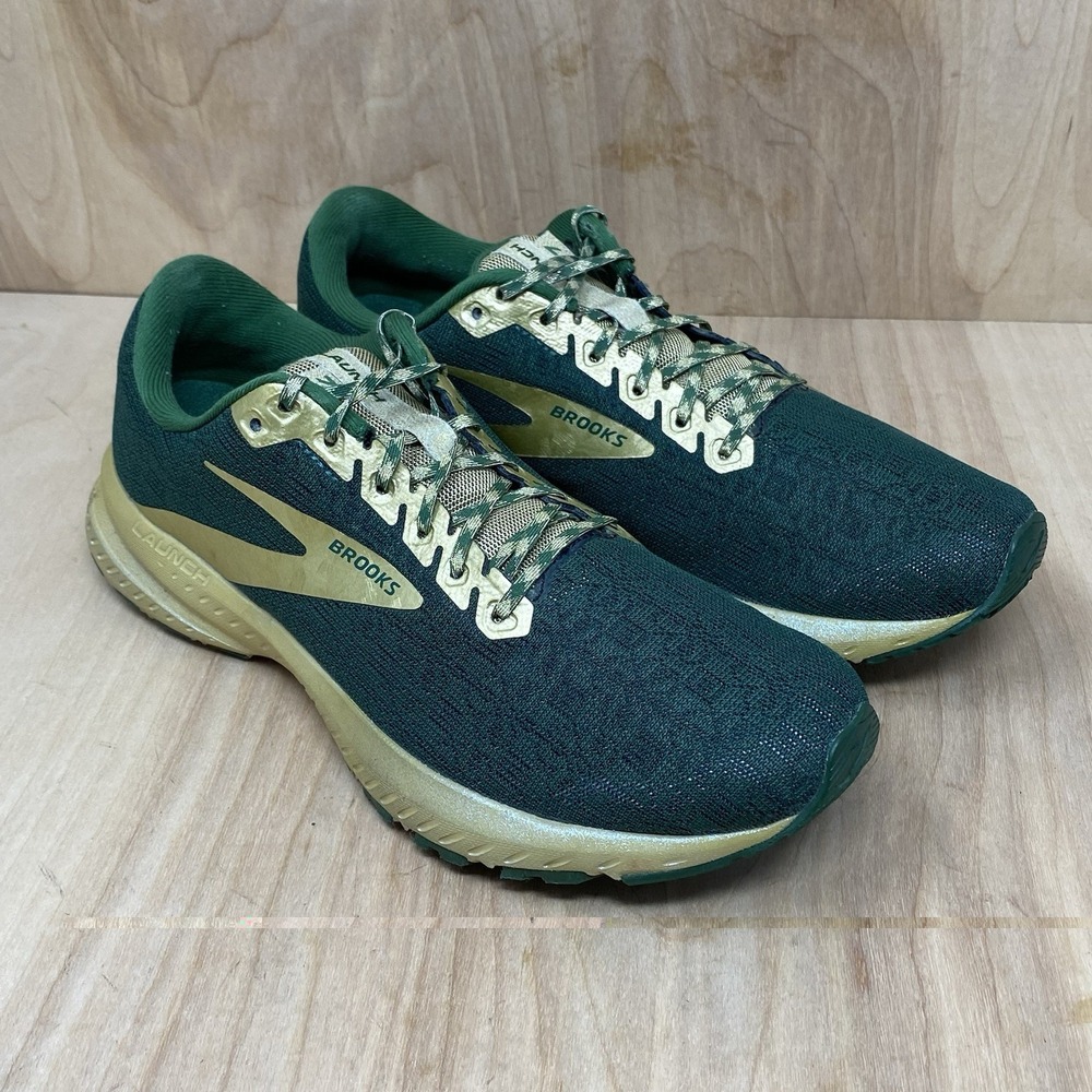 Brooks Launch 7 Sneakers Womens Sz 9.5 Run Lucky Green Gold Running Shoes